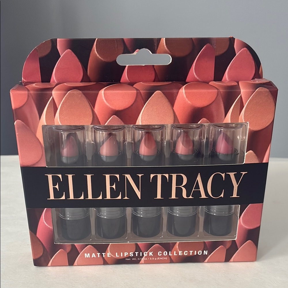 🖤Ellen Tracy Matte Lipstick Collection – Set of 5